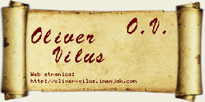 Oliver Vilus vizit kartica